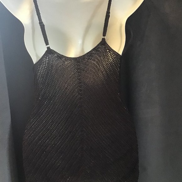 Tank with beading, brown (Small) - Picture 3 of 4